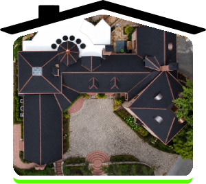 over head view of a new roof